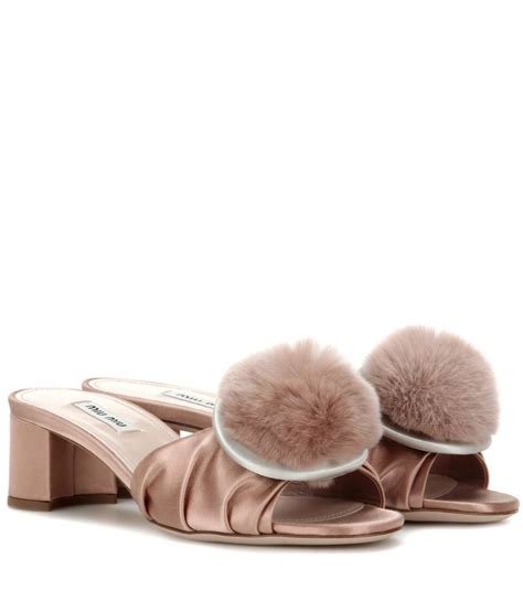 miu miu fur slides|miu Mi u sandals.